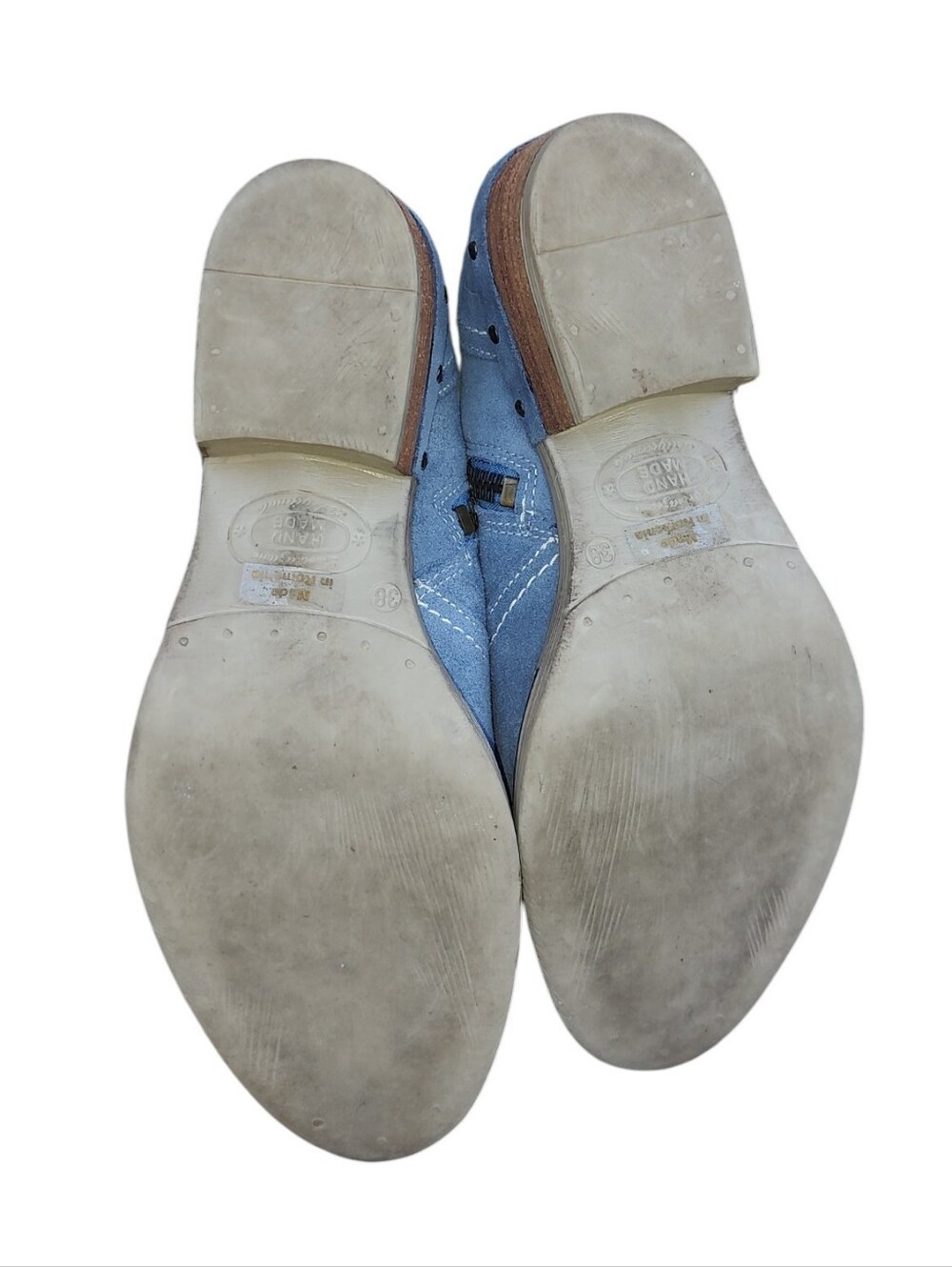 Sundance Slate Blue Suede Leather Western Ankle Booties - Picture 5 of 6